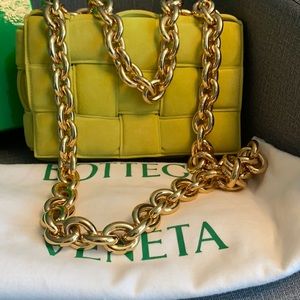 Bottega Veneta suede Chain Cassette bag.